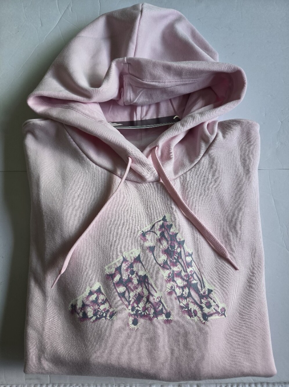 Adidas Pink Hoodie with Floral Trefoil Logo. - Picture 3 of 8